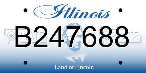 B247688 Illinois License Plate