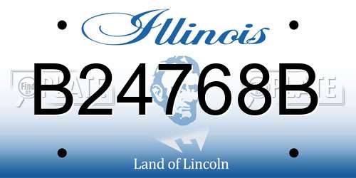 B24768B Illinois License Plate