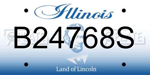 B24768S Illinois License Plate
