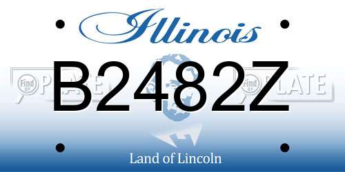 B2482Z Illinois License Plate