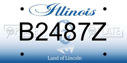 B2487Z Illinois License Plate