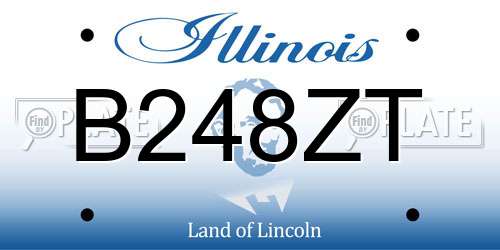 B248ZT Illinois License Plate