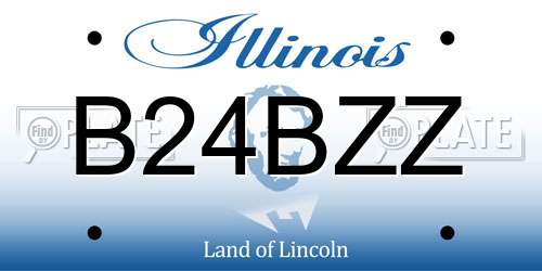 B24BZZ Illinois License Plate