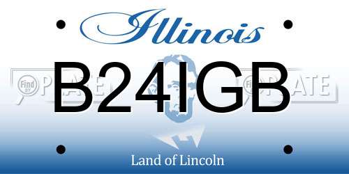 B24IGB Illinois License Plate