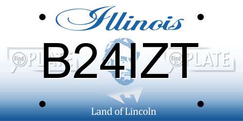 B24IZT Illinois License Plate