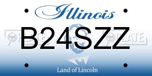 B24SZZ Illinois License Plate