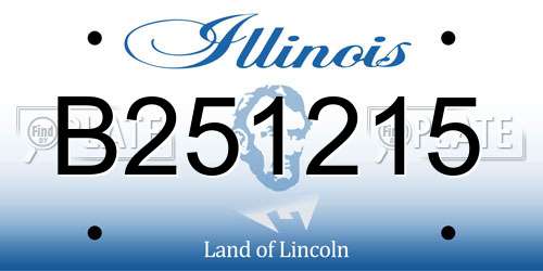 B251215 Illinois License Plate