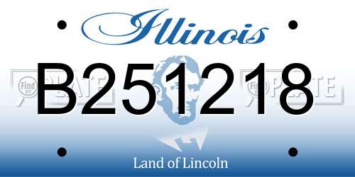 B251218 Illinois License Plate