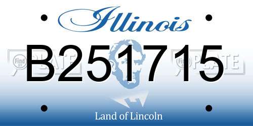 B251715 Illinois License Plate