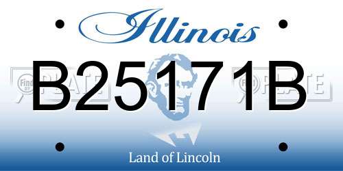 B25171B Illinois License Plate