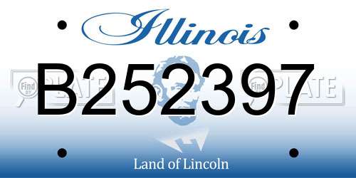 B252397 Illinois License Plate