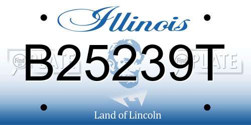 B25239T Illinois License Plate