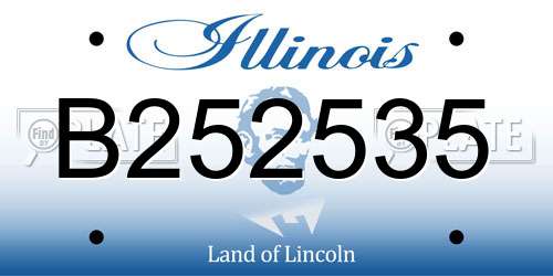B252535 Illinois License Plate