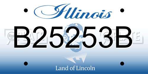 B25253B Illinois License Plate