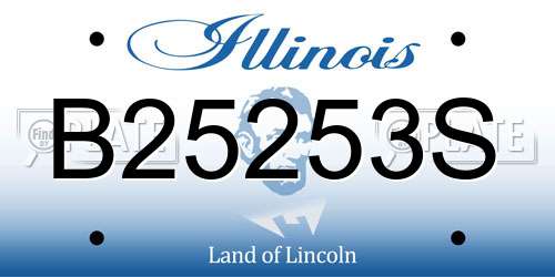 B25253S Illinois License Plate