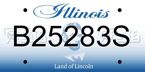 B25283S Illinois License Plate