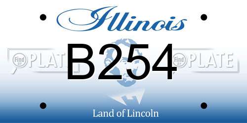 B254 Illinois License Plate