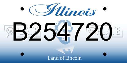 B254720 Illinois License Plate