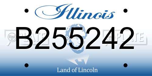 B255242 Illinois License Plate
