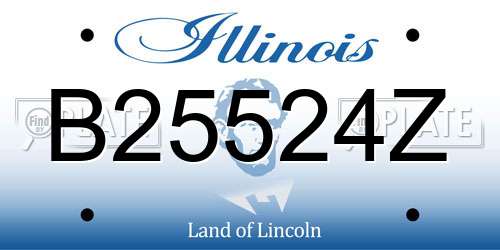 B25524Z Illinois License Plate