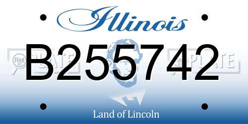 B255742 Illinois License Plate