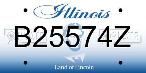 B25574Z Illinois License Plate