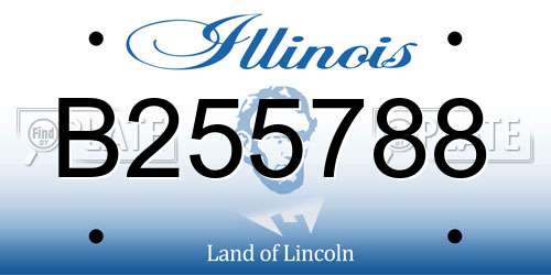 B255788 Illinois License Plate