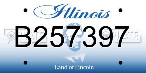 B257397 Illinois License Plate
