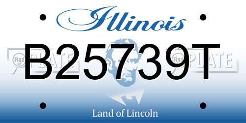 B25739T Illinois License Plate