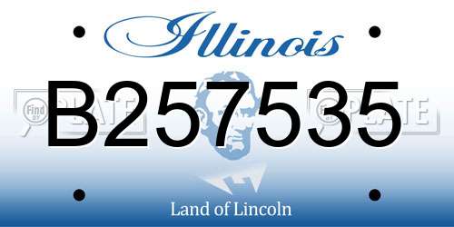B257535 Illinois License Plate