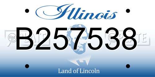 B257538 Illinois License Plate