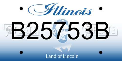 B25753B Illinois License Plate