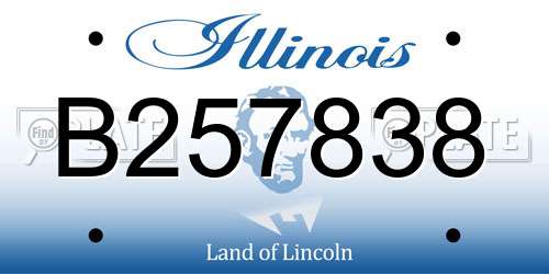 B257838 Illinois License Plate