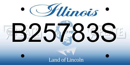 B25783S Illinois License Plate