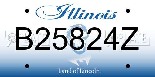 B25824Z Illinois License Plate