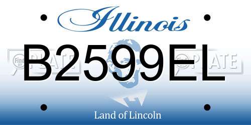 B2599EL Illinois License Plate