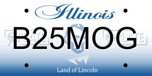 B25MOG Illinois License Plate