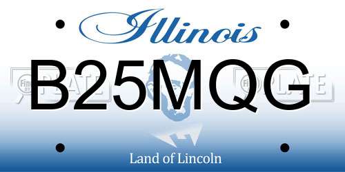 B25MQG Illinois License Plate
