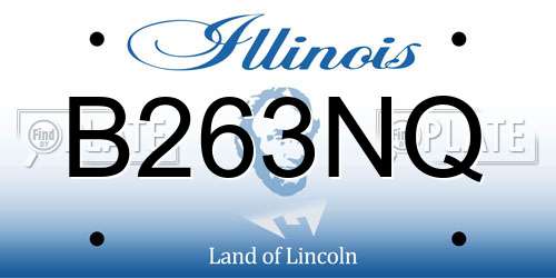 B263NQ Illinois License Plate