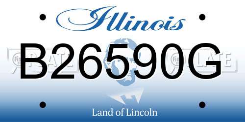 B26590G Illinois License Plate