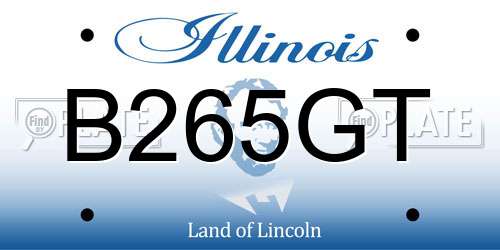 B265GT Illinois License Plate