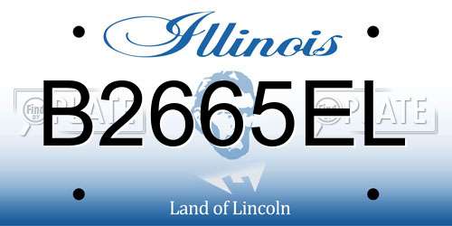 B2665EL Illinois License Plate