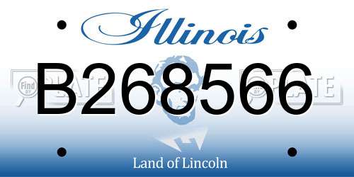 B268566 Illinois License Plate