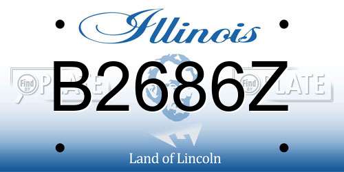 B2686Z Illinois License Plate
