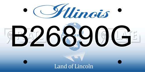 B26890G Illinois License Plate