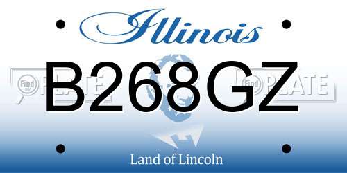 B268GZ Illinois License Plate