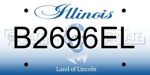 B2696EL Illinois License Plate