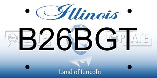 B26BGT Illinois License Plate