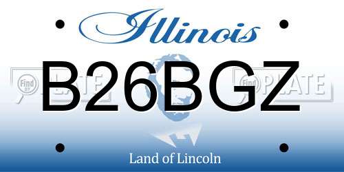 B26BGZ Illinois License Plate
