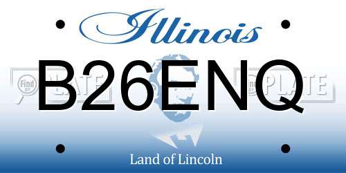 B26ENQ Illinois License Plate
